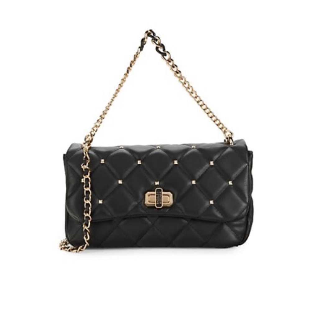 Badgley Mischka Medium Studded Quilted Crossbody Bag